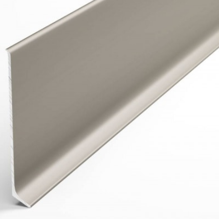 ПЛ 80 плинтус из алюминия анодированное серебро 78,5*11,2*2500мм с клеевым слоем