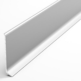 Внешний угол ПВХ для алюминиевого плинтуса Пл 60 серебро, фото 2