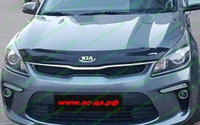 Дефлектор капота - мухобойка, KIA RIO IV 2017-... короткий, Wings