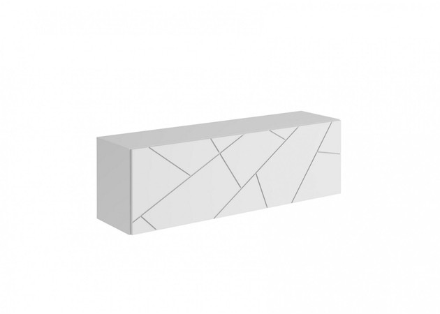 Шкаф навесной Гранж ШН-004 (белый шагрень/матовая белый софт) - фото 1 - id-p189708550