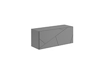 Шкаф навесной Гранж ШН-003 (серый шифер/матовая графит софт)