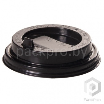 Крышка для стакана КП-70 с питейником, чёрная - фото 1 - id-p189716155
