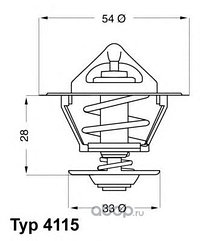 4115.92D WAHLER Термостат Opel Astra F (91-99), G (98-05), Vectra A (88-95)