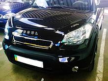 Дефлектор капота - мухобойка, KIA Soul 2009-..., VIP TUNING