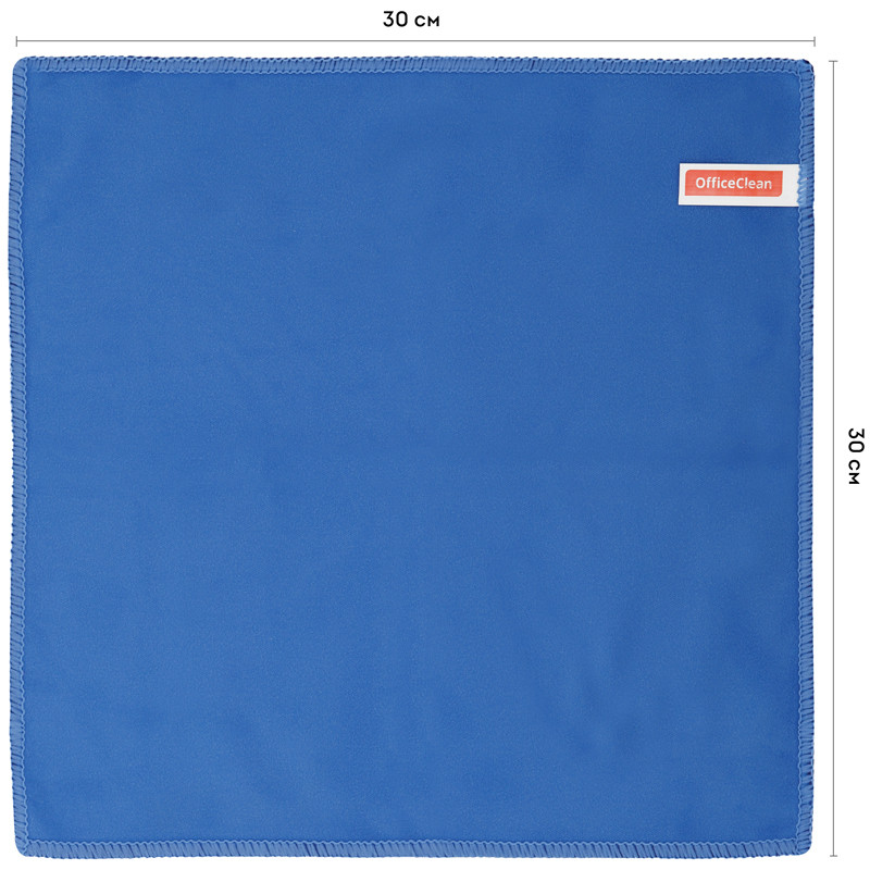 Салфетка для оптики и стекла OfficeClean "Стандарт" микрофибра, 30*30см, синяя 320869 - фото 2 - id-p189695751