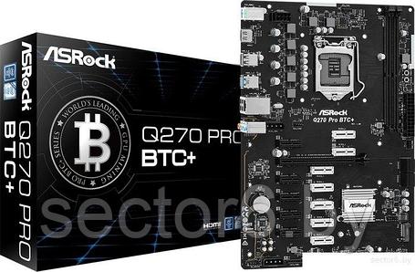 Материнская плата ASRock Q270 Pro BTC+, фото 2