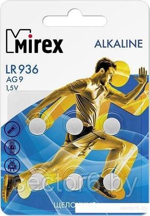 Элементы питания Mirex LR936 (AG9) Mirex блистер 6 шт. 23702-LR936-E6, фото 2