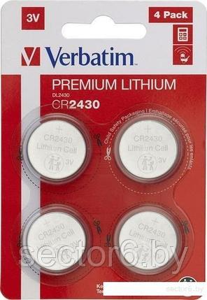 Батарейки Verbatim CR2430 Verbatim литиевая блистер 4 шт. 49534, фото 2