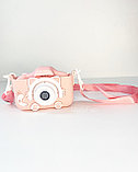 Детский фотоаппарат игрушка Котик + селфи камера + память / Детский цифровой фотоаппарат Котенок/ Розовый, фото 9