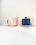 Детский фотоаппарат игрушка Котик + селфи камера + память / Детский цифровой фотоаппарат Котенок/ Розовый, фото 10