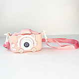 Детский фотоаппарат игрушка Котик + селфи камера + память / Детский цифровой фотоаппарат Котенок/ Розовый, фото 5