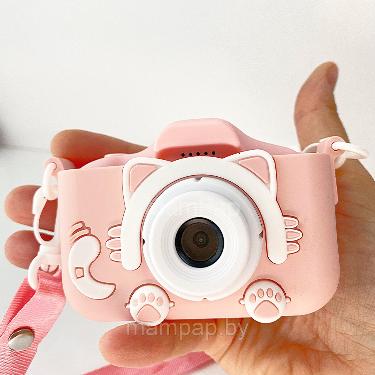Детский фотоаппарат игрушка Котик + селфи камера + память / Детский цифровой фотоаппарат Котенок/ Розовый - фото 1 - id-p189746243
