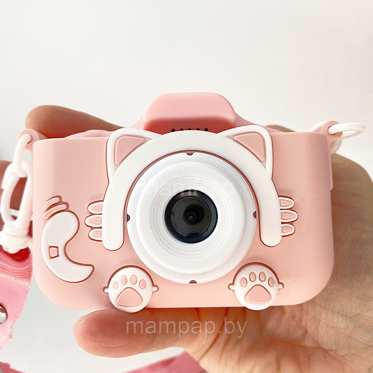 Детский фотоаппарат игрушка Котик + селфи камера + память / Детский цифровой фотоаппарат Котенок/ Розовый - фото 8 - id-p189746243
