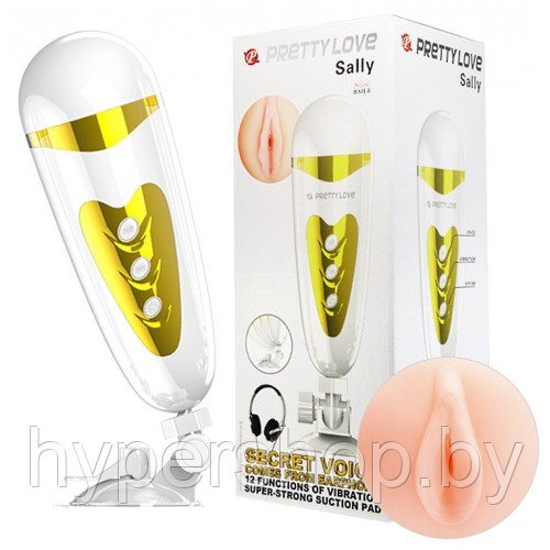 Перезаряжаемый вибромастурбатор вагина с голосовым сопровождением Pretty Love Sally на присоске