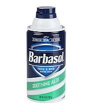 Крем-пена для бритья Barbasol смягчающая с экстрактом алоэ Soothing Aloe, 283 г