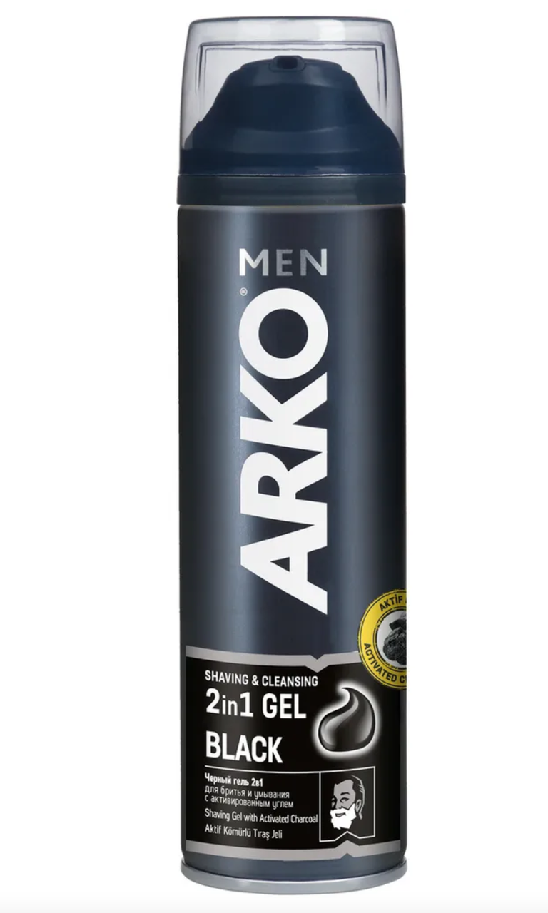 Arko Men Пена для бритья Black с активированным углём,   200 мл