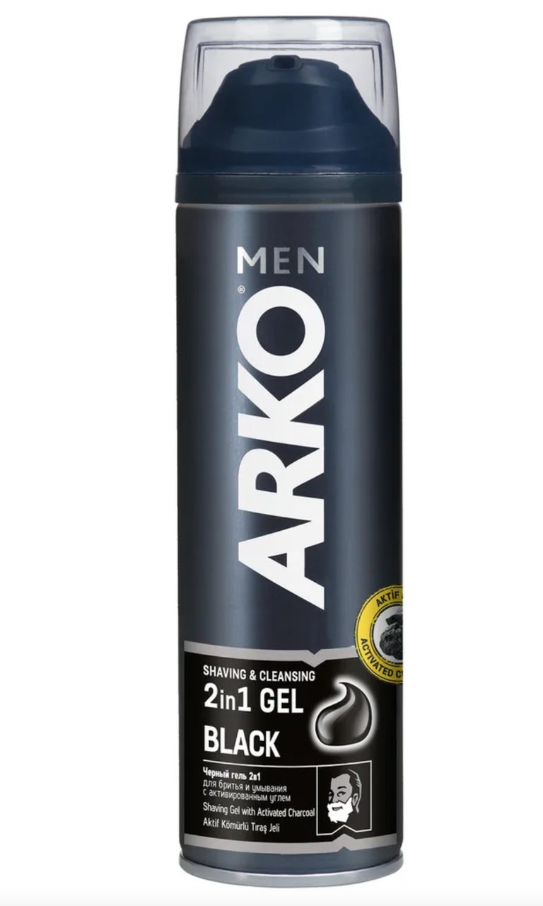 Arko Men Пена для бритья Black с активированным углём, 200 мл - фото 1 - id-p189768992