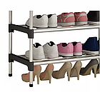Полка для обуви металлическая 5 ярусов Easy Shoe Rack / Этажерка 110х55х30см. / Обувница напольная, 15 пар, фото 4