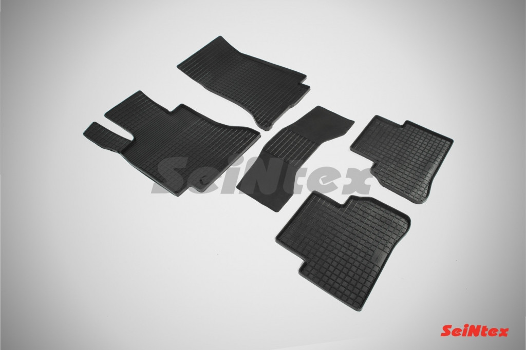 Резиновые коврики салона Сетка для Mercedes-Benz C-Сlass W205 2014- Черные - фото 1 - id-p189806107