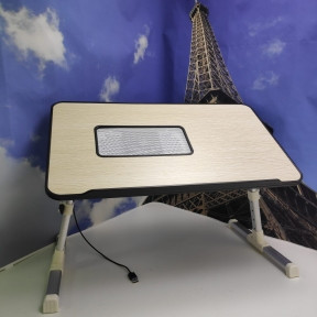 Портативный (складной) эргономичный стол для ноутбука с охлаждением (1 вентилятор вентиляция) Elaptop Desk 52 - фото 1 - id-p179625403