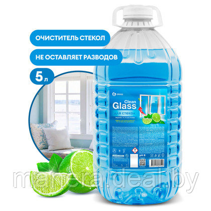 Средство для мытья окон и стекол "Clean Glass голубая лагуна" 5 кг