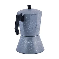 Гейзерная кофеварка Kamille 300мл из алюминия с широким индукционным дном KM-2517GR, фото 5