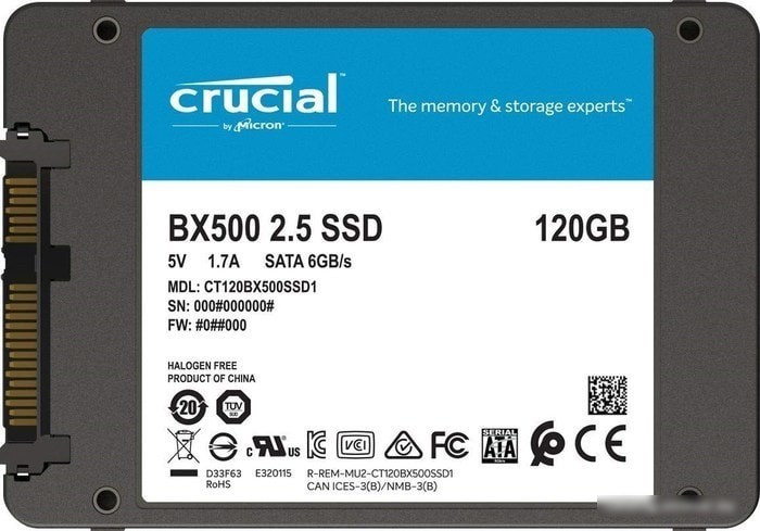 SSD Crucial BX500 480GB CT480BX500SSD1 - фото 4 - id-p189847543