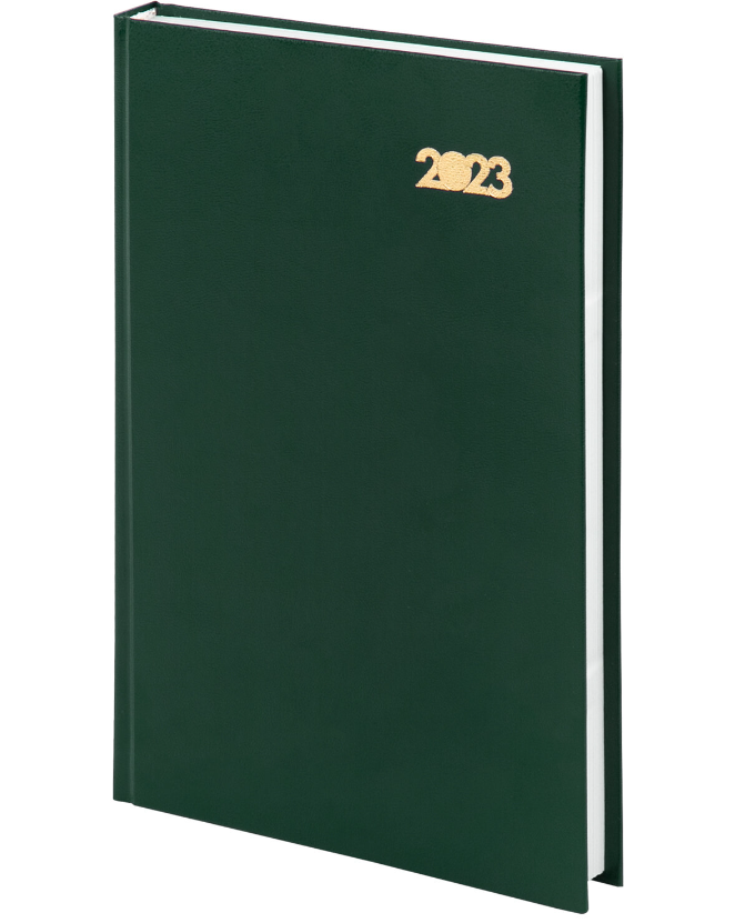 Ежедневник датированный на 2023 (145х215 мм), А5, STAFF, обложка бумвинил, зеленый