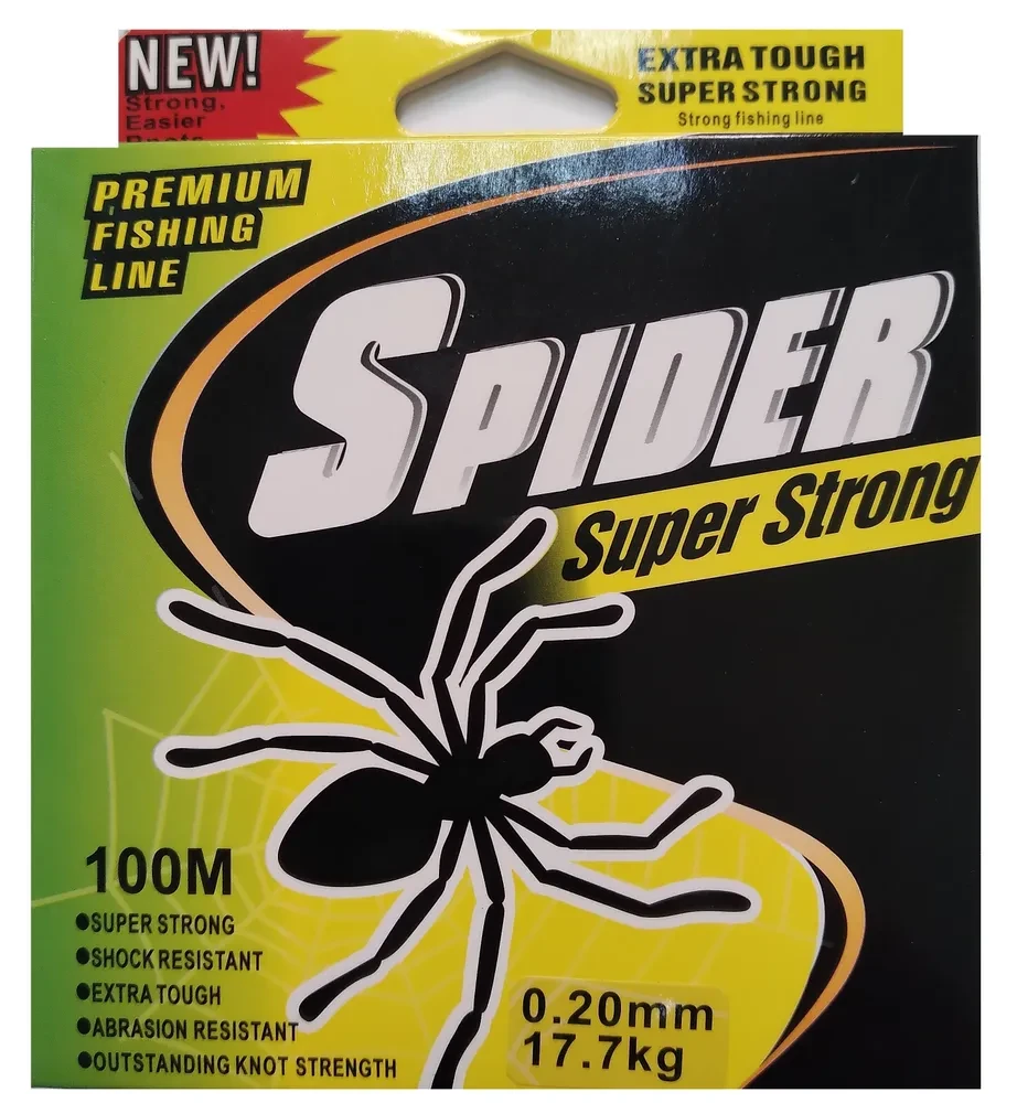 Рыболовный шнур плетёный Spider Super Strong, 0,20 мм, 17,7 кг, 100 м - фото 2 - id-p189860550