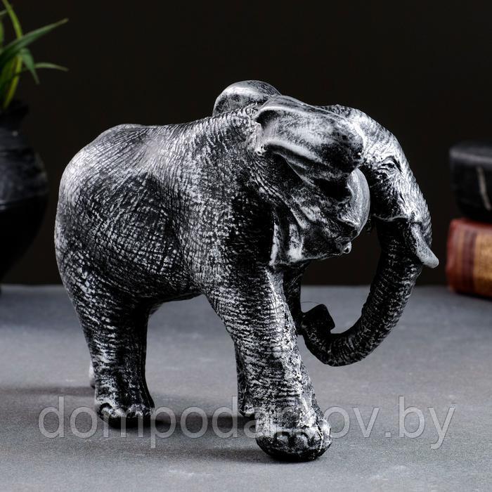 Фигура "Слон африканский" серебро, 18х7х13см - фото 2 - id-p189860859