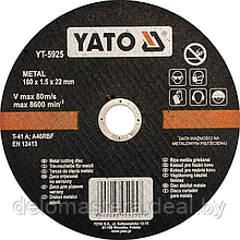 Круг отрезной по металлу 180х1,5х22мм "Yato" YT-5925