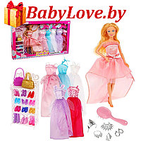 8446 Кукла барби Модница DEFA LUCY с набором платьев, обуви и аксессуаров