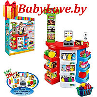 922-06 Детский игровой набор супермаркет- магазин (касса, аксессуары, тележка для покупок)