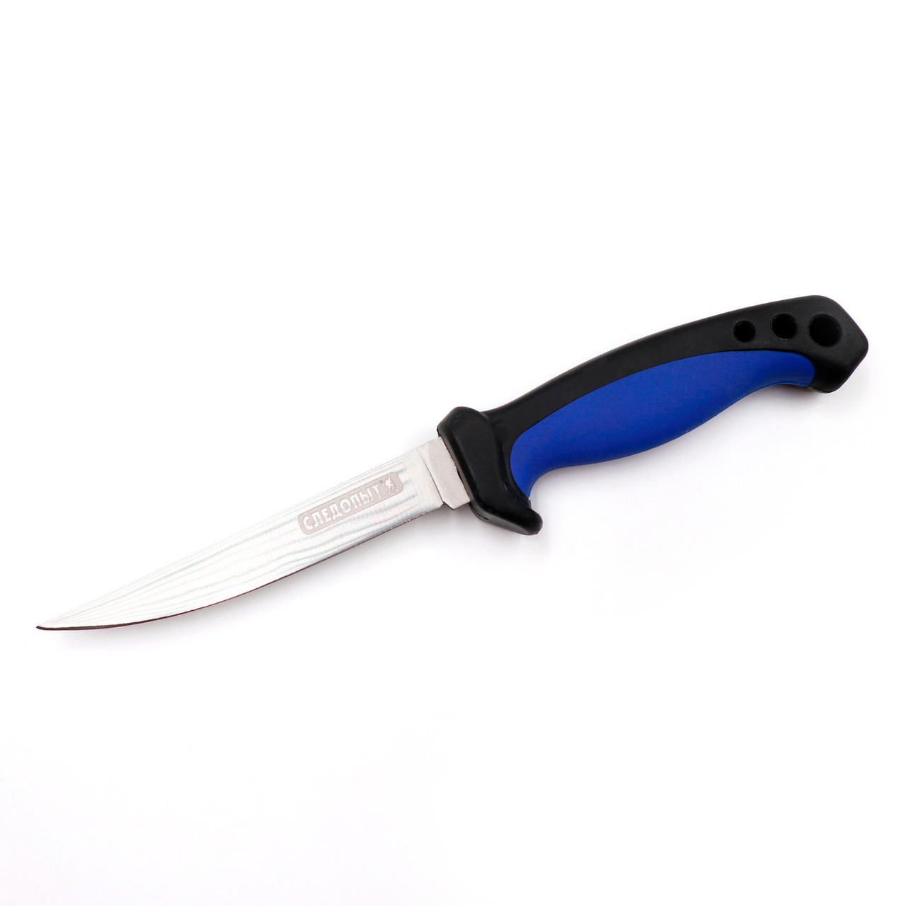 Нож разделочный "СЛЕДОПЫТ", прорезиненная ручка, дл. клинка 127 мм, в чехле/60/ - фото 1 - id-p189869540