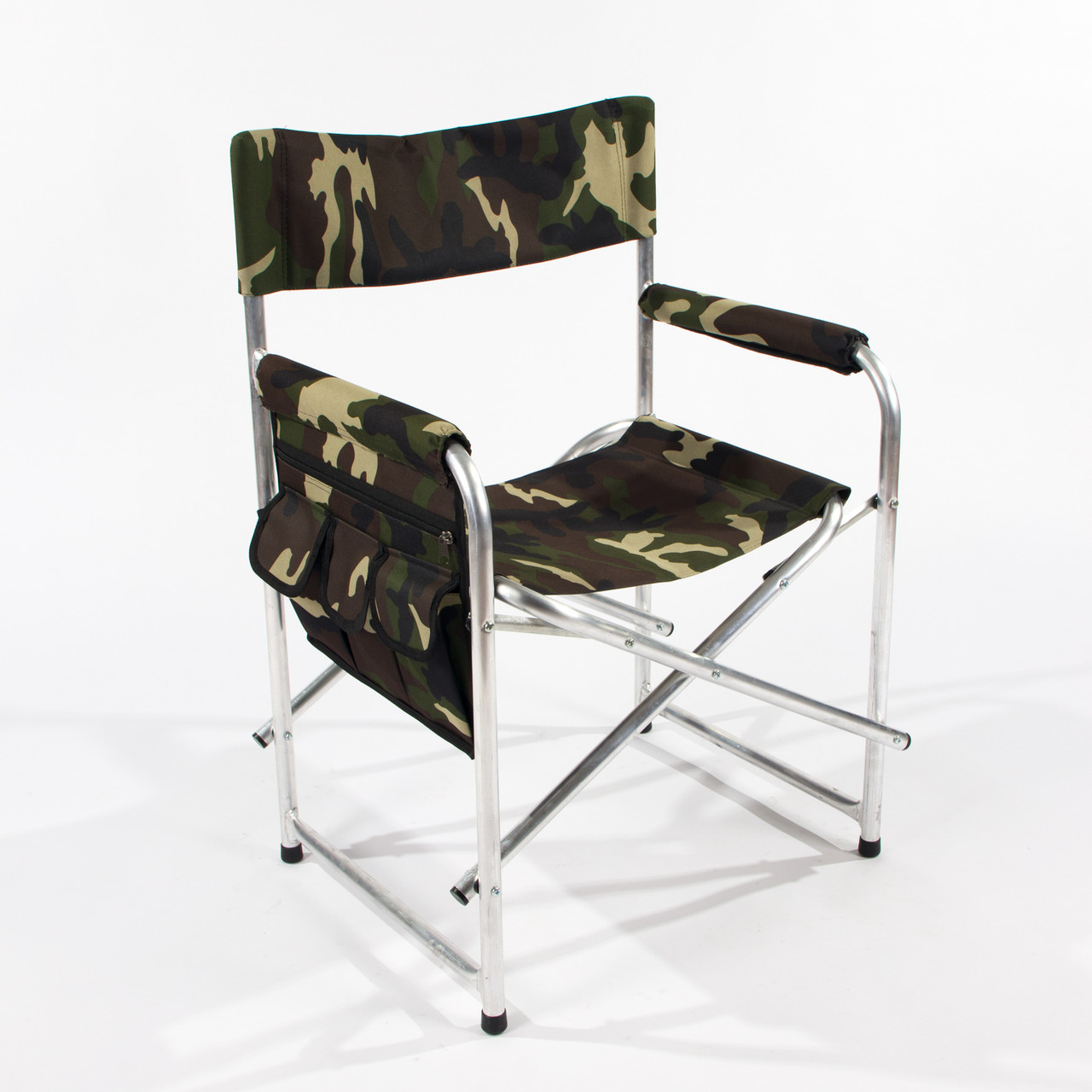 Кресло складное "СЛЕДОПЫТ" 595х450х800 мм, с карманом на подлокотнике, алюминий/2/ - фото 2 - id-p189869665