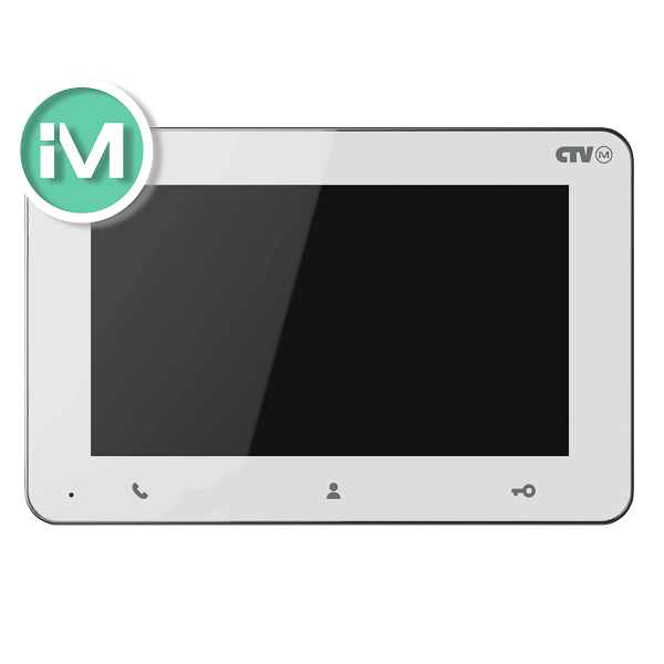 Монитор видеодомофона CTV-iM Entry 7" черный/белый с сенсорным управлением - фото 2 - id-p189874064