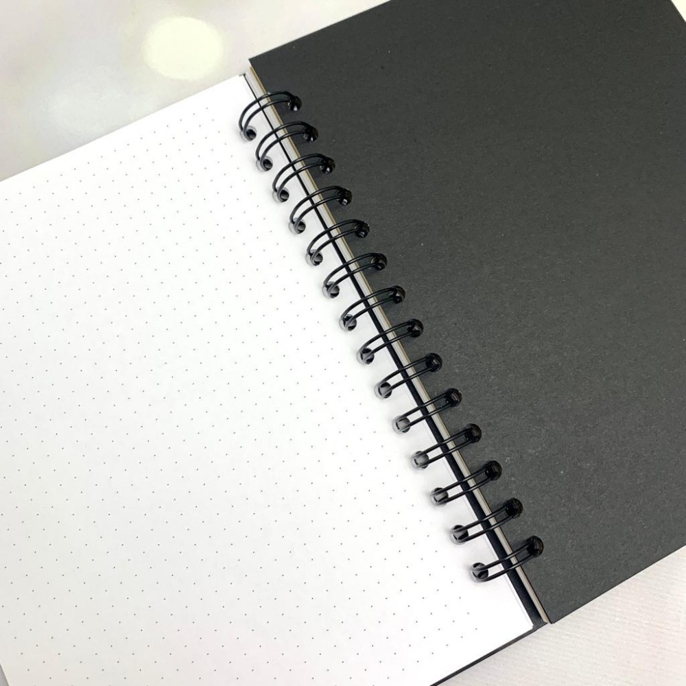 Скетчбук блокнот с плотными листами Sketchbook 5 видов бумаги (белая, клетка, чёрная, крафтовая, в точку, А5, - фото 8 - id-p189874171