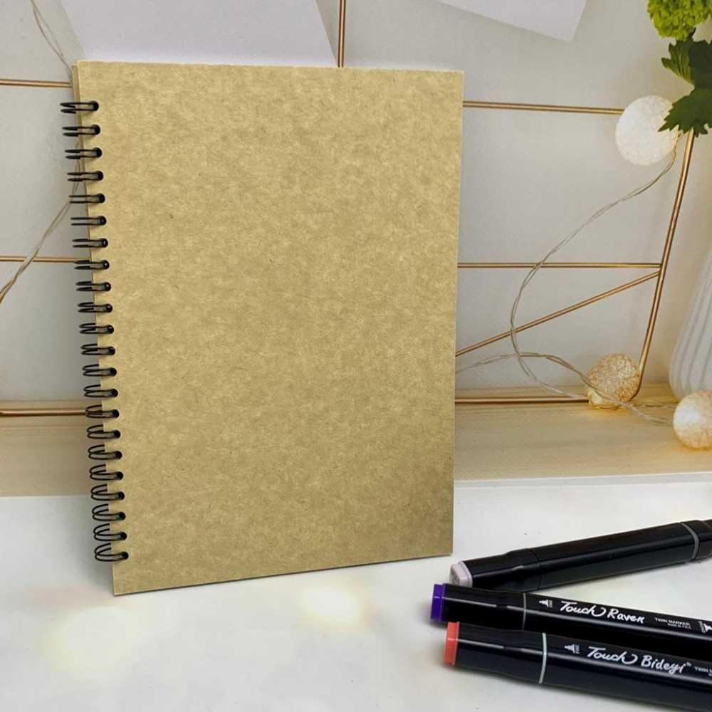 Скетчбук А5, 40 листов блокнот Sketchbook с плотными белыми листами для рисования (белая бумага, спираль) - фото 7 - id-p189874625
