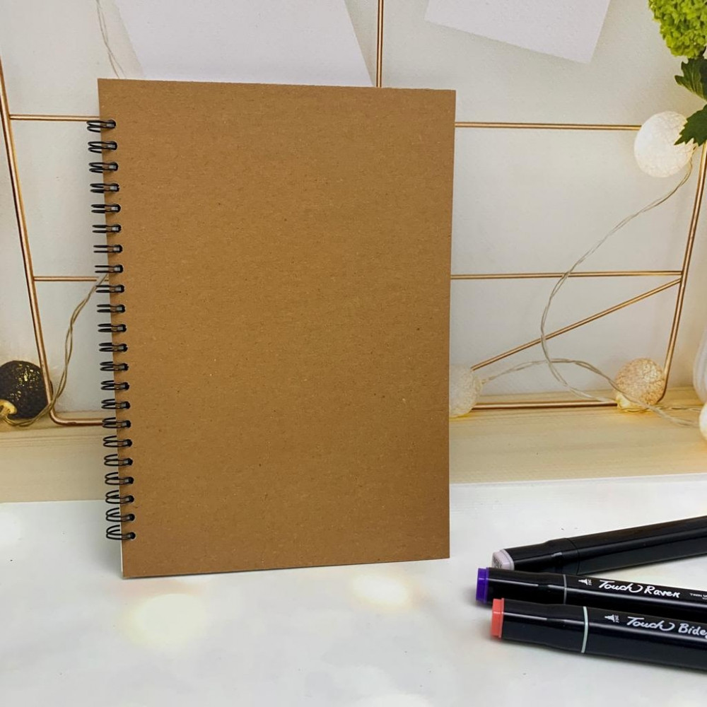 Скетчбук А5, 40 листов блокнот Sketchbook с плотными белыми листами для рисования (белая бумага, спираль) - фото 9 - id-p189874627