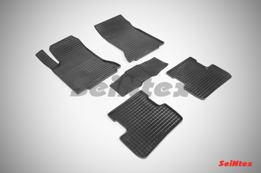 Резиновые коврики салона Сетка для Mercedes-Benz GLC-Class X253 2016- Черные - фото 1 - id-p189875811