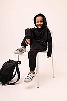 Детская для мальчиков осенняя трикотажная черная спортивное брюки и джемпер LEVEL 01Ч 68-30р.