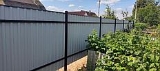 Профнастил с выделенными столбами 4