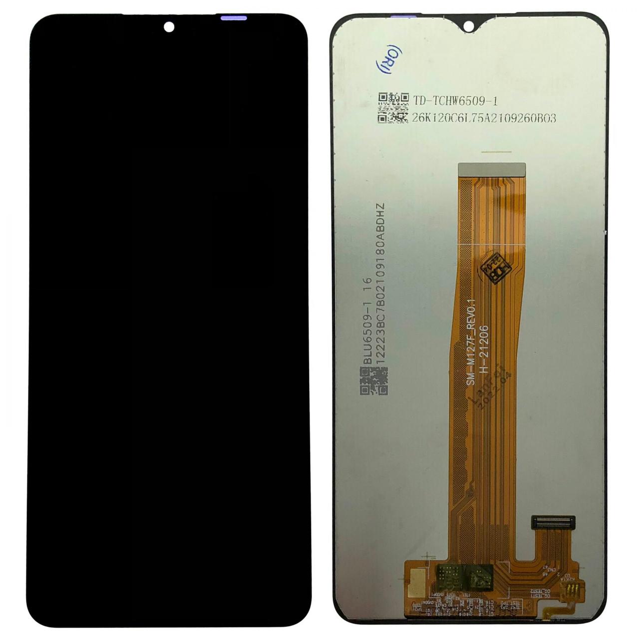 Дисплей (экран) для Samsung Galaxy M12 (M127) с тачскрином, черный - фото 1 - id-p189882973