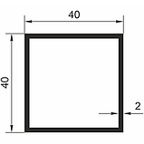 Труба квадратная 40*40*2,0мм анод бронза 2м, фото 2