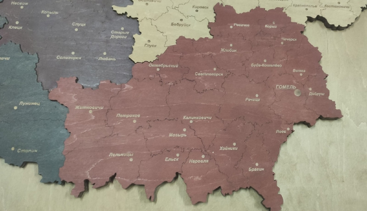 Деревянная карта Беларуси - фото 2 - id-p189883098