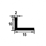 Угол 15*10*2мм анод бронза 2м, фото 2