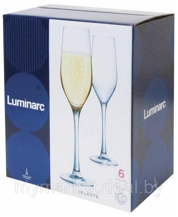 Набор бокалов для шампанского 6 шт. 160 мл Luminarc Celeste L5829 - фото 5 - id-p189886309