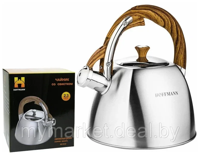 Чайник со свистком Hoffmann 2.3 л для всех видов плит (индукция) HM 55161 - фото 1 - id-p189886364