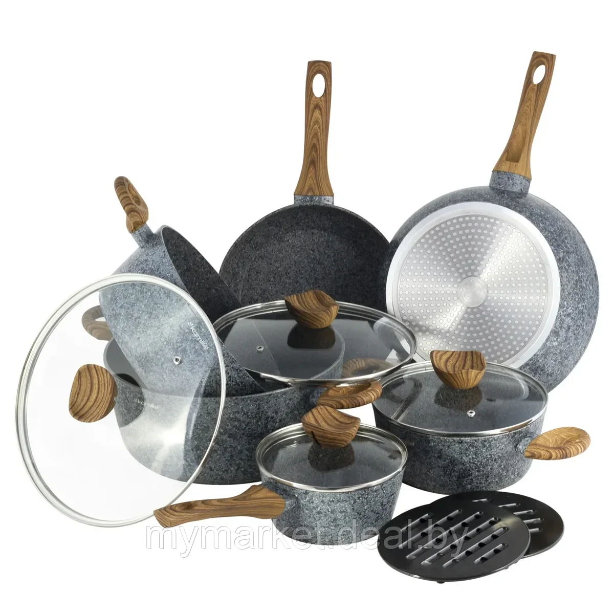 Набор посуды для приготовления 12 предметов Kamille 4440 - фото 1 - id-p189886421