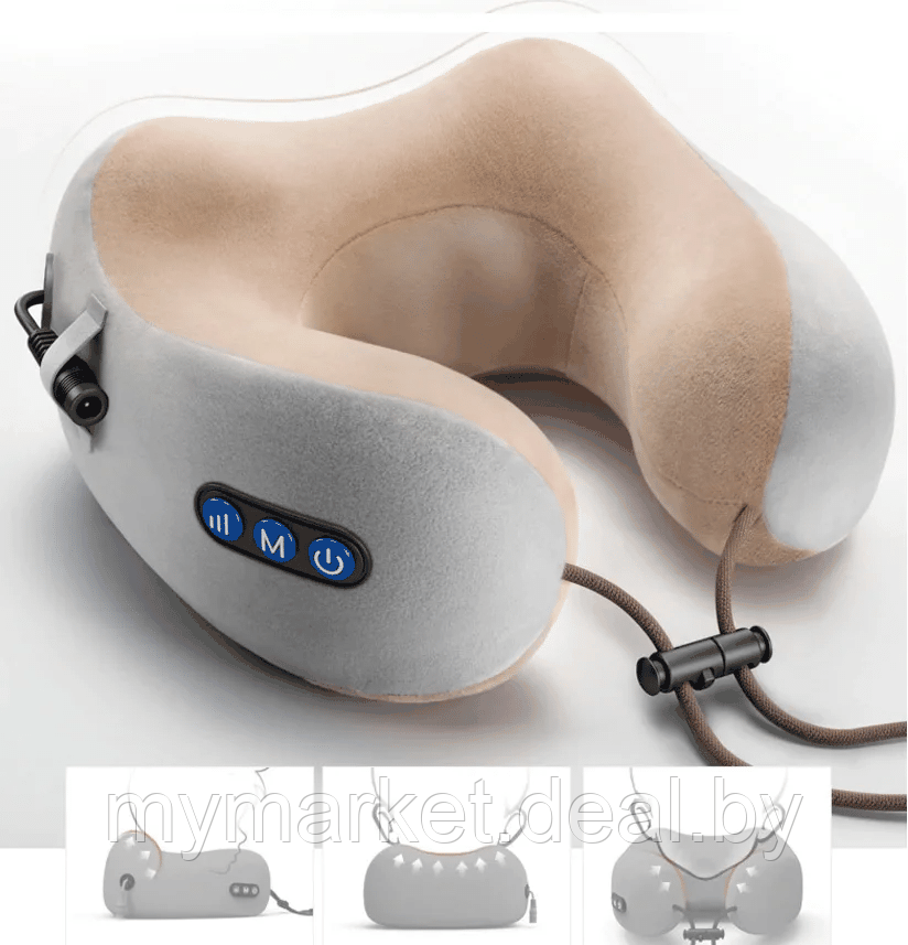 Массажная подушка для шеи U-Shaped Massage Pillow - фото 3 - id-p189884833